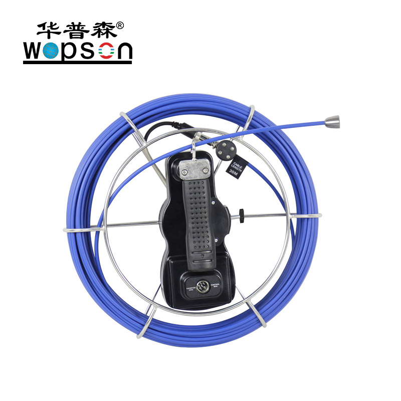 H2-C23H 1280*720P 30 meters 23mm 512hz sonde Push Rod Basic Sewer Inspection Camera with DVR